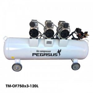 MÁY NÉN KHÍ KHÔNG DẦU GIẢM ÂM PEGASUS TM-OF750x3-120L – 3HP